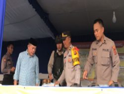 Gubernur Jambi Kunjungi Pos PAM  Ops Lilin Nataru 2022 di wilayah hukum Polres Merangin