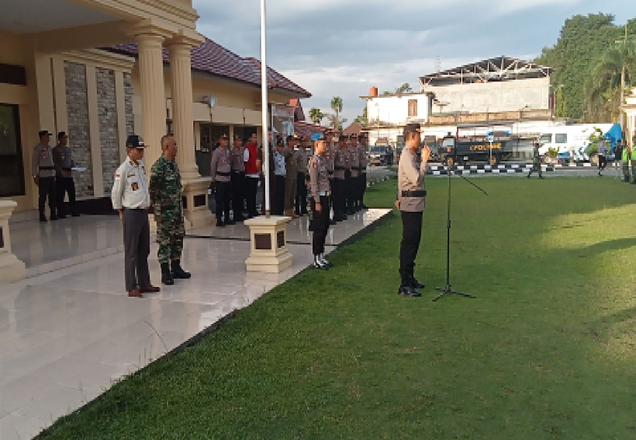 Gelar Apel Peralihan tahun,Kapolres tekankan Kerja Maksimal Satgas PAM Gabungan.