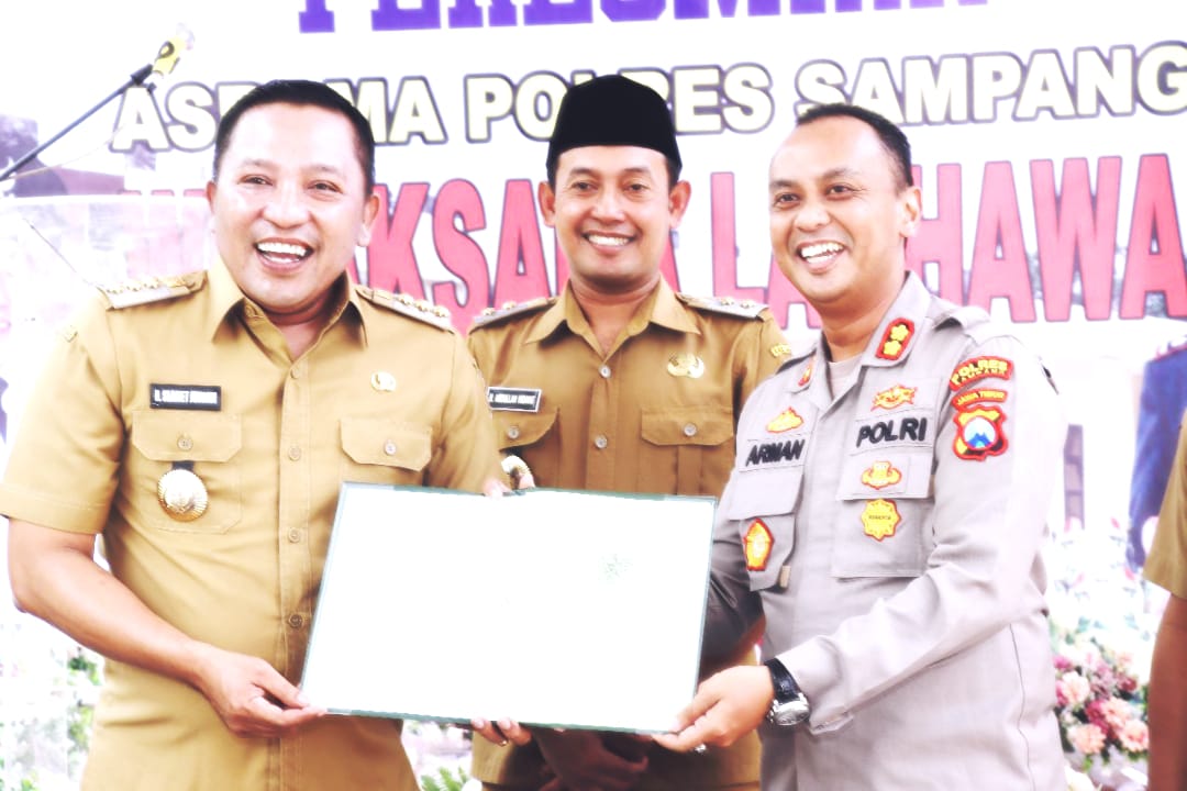 BUPATI SAMPANG : RESMIKAN ASRAMA POLRI WICAKSANA LEGAWA POLRES SAMPANG