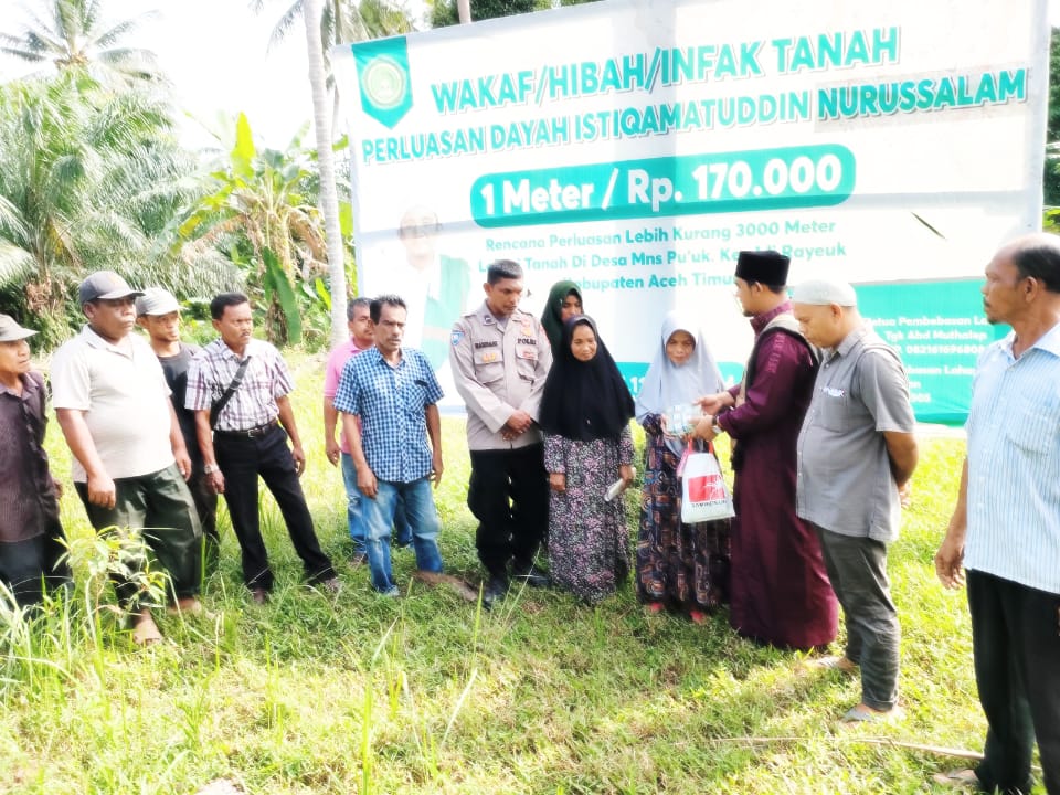 TGK. BUDI HIDAYAT : SERAHKAN UANG DITEMPAT LAHAN TANAH DAYAH YANG AKAN DIBANGUN