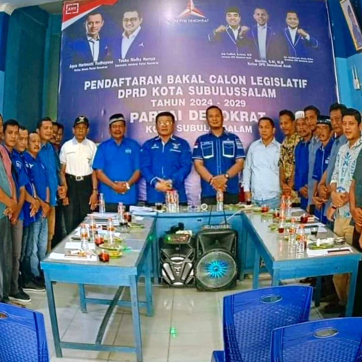 DPC PARTAI DEMOKRAT KOTA SUBULUSSALAM : TARGET 4 KURSI PEMILU 2024 MENDATANG