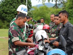 CEGAH AROGANSI PRAJURIT DALAM BERLALU LINTAS : KODIM ABDYA GELAR PEMERIKSAAN KENDERAAN