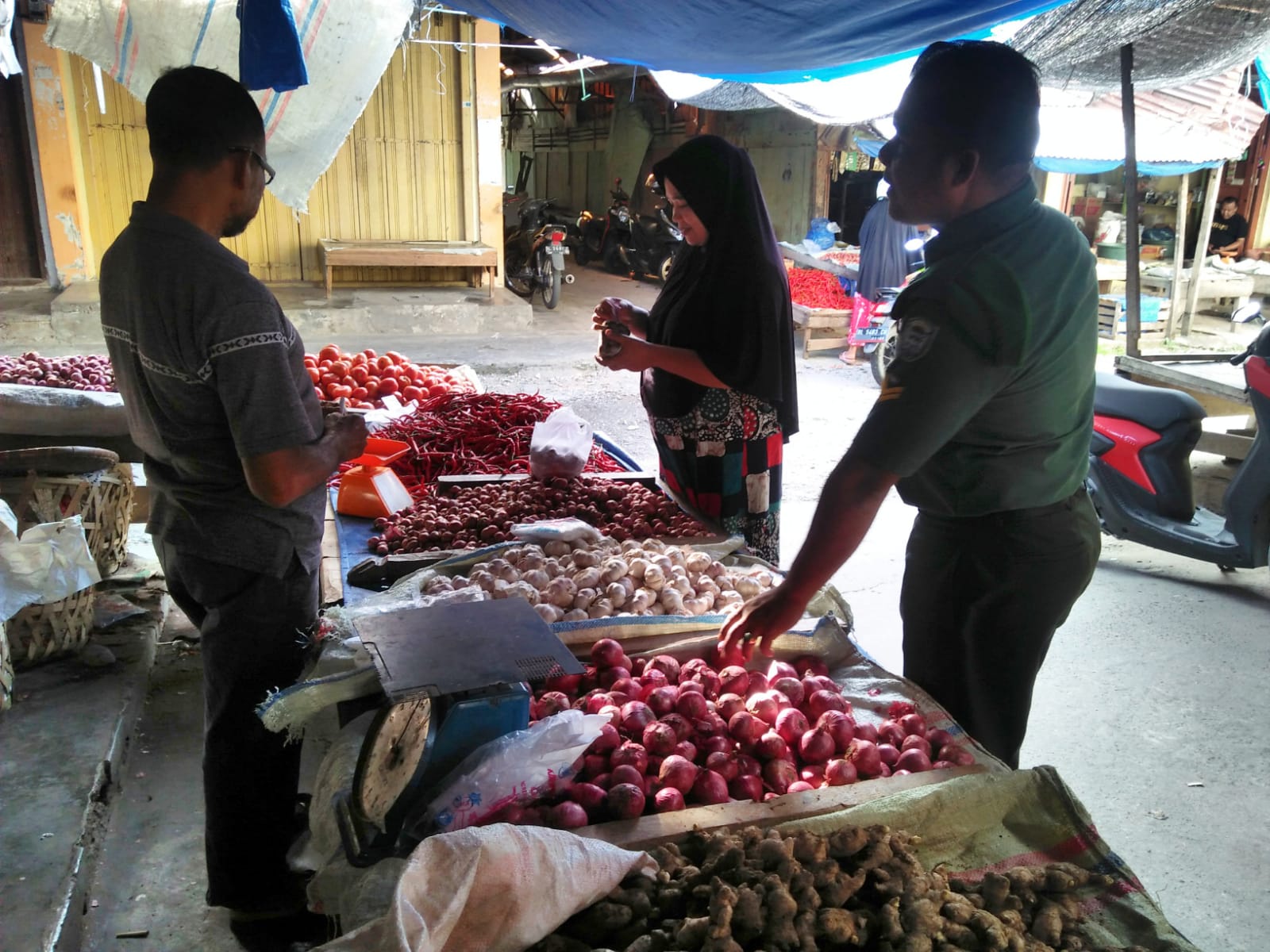 TINJAU PASAR : BABINSA AJAK WARGA BERDAYAKAN PAGAR HIJAU RUMAH KITA