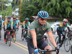 Dandim 0402/OKI Gowes Bersama Pangdam II Sriwijaya