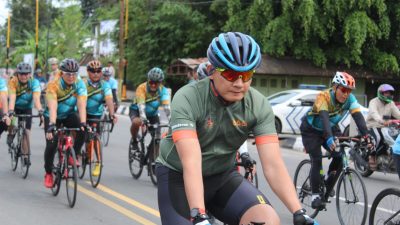 Dandim 0402/OKI Gowes Bersama Pangdam II Sriwijaya