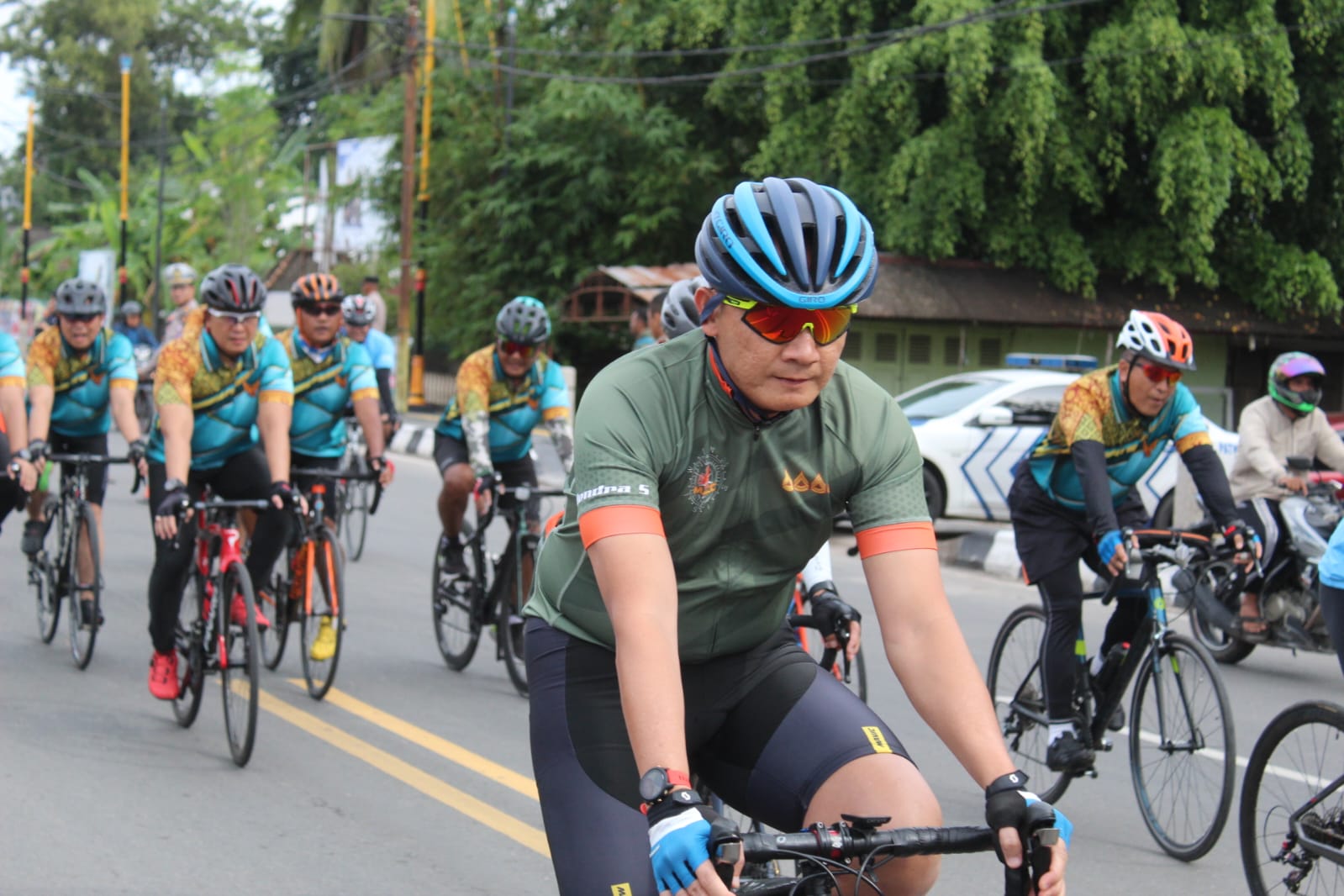 Dandim 0402/OKI Gowes Bersama Pangdam II Sriwijaya