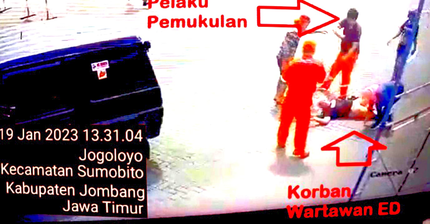 OKNUM SPBU – LAKUKAN KEKERASAN PEMUKULAN WARTAWAN DIJOMBANG