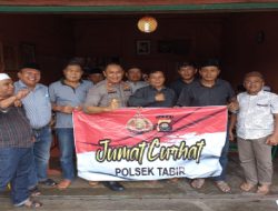 Polsek Tabir Laksanakan Jum’at Curhat bersama Warga di Warung Kopi