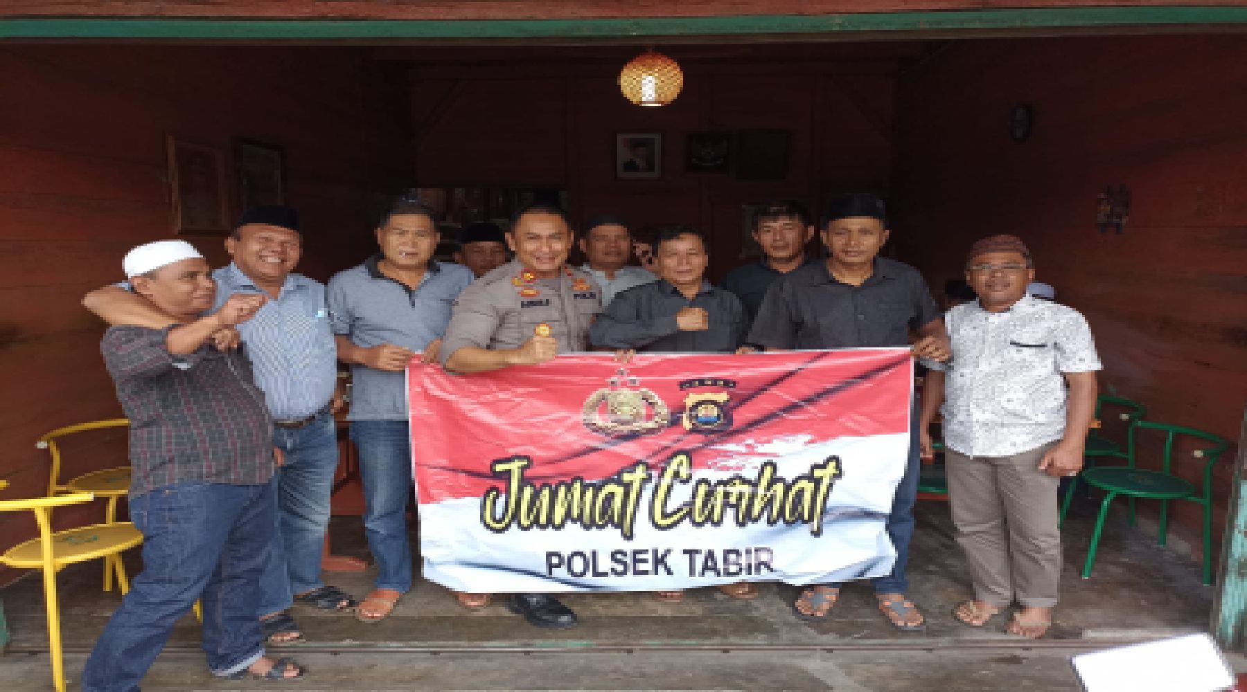 Polsek Tabir Laksanakan Jum’at Curhat bersama Warga di Warung Kopi