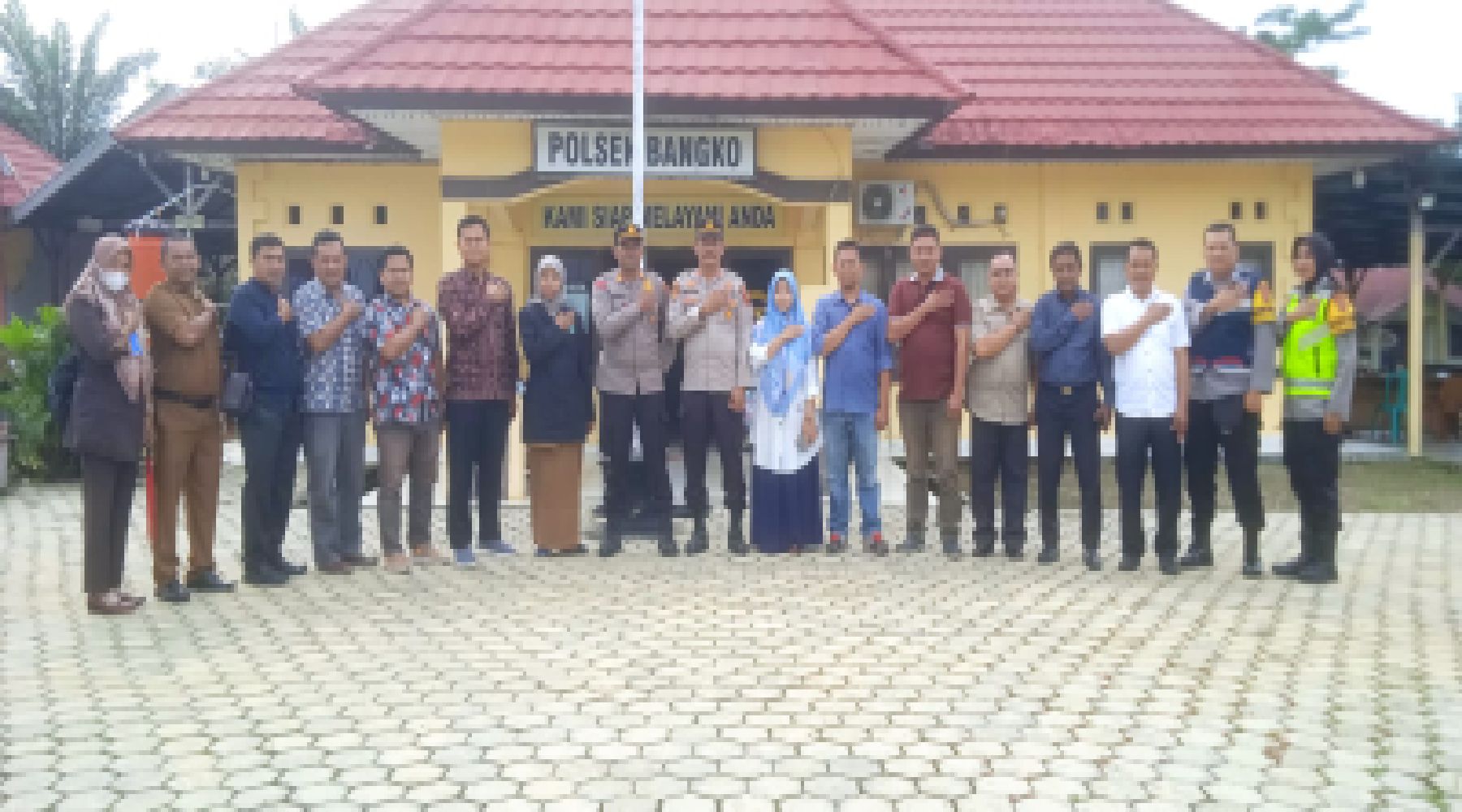 Polsek Bangko terima Kunjungan Anggota PPK Sekecamatan Bangko.