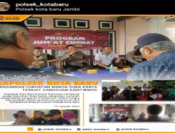 Kapolsek Kota Baru Kompol. Pamenan. SH.MM.Laksanakan ” Jum’at Curhat ” Bersama Warga di Kelurahan Suka Karya.