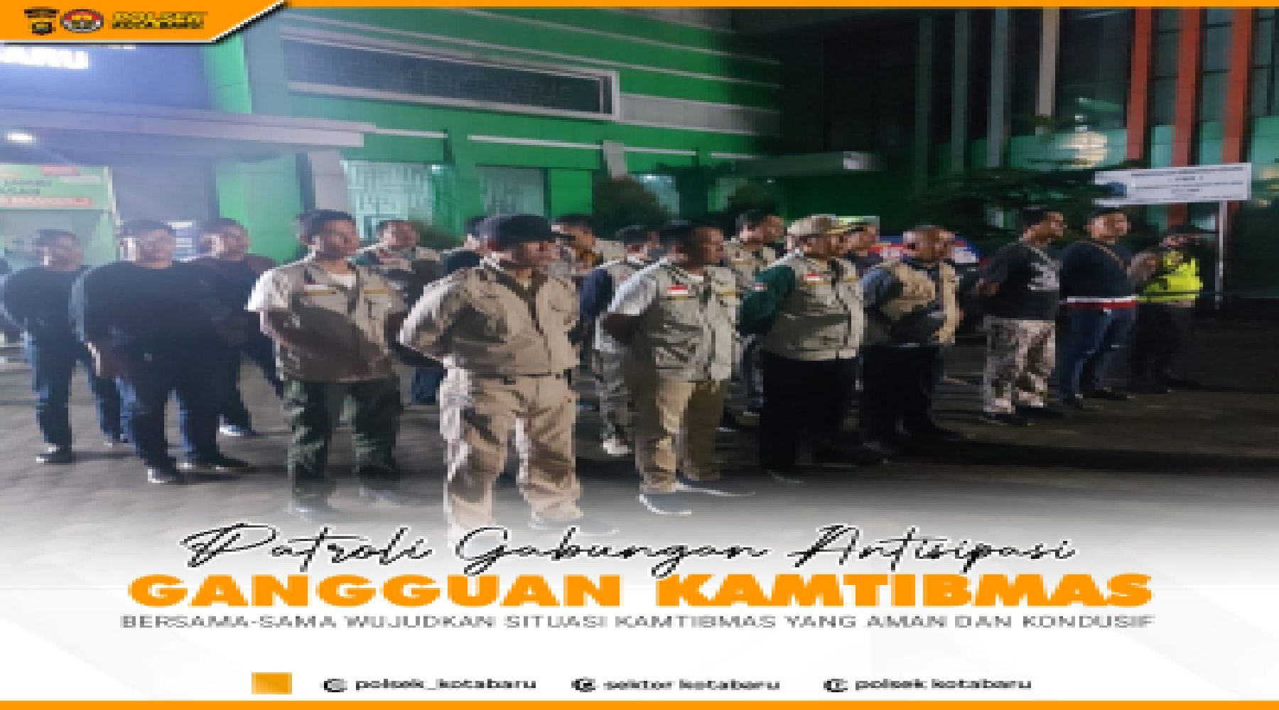 Respon cepat Kompol. Pamenan. SH.MM Kapolsek Kota Baru Jambi akan Indikasi Gangguan Kamtibmas di wilayah hukum nya