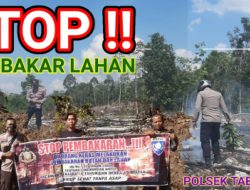 Jajaran Polsek Tabir Ulu Laksanakan Upaya Pemadaman Kebakaran Lahan bersama Warga Masyarakat.