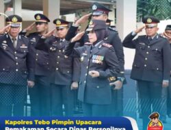 Polres Tebo  Berduka,Kapolres Tebo Akbp Fitria Mega.Mpsi.Psi Pimpin Upacara Pemakaman Secara Dinas  Brigadir Dian Sulistiyo Margono