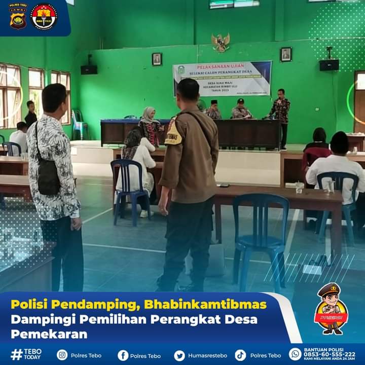 Polisi Pendamping,Bhabinkamtibmas Dampingi Pemilihan  Perangkat Desa  Pemekaran