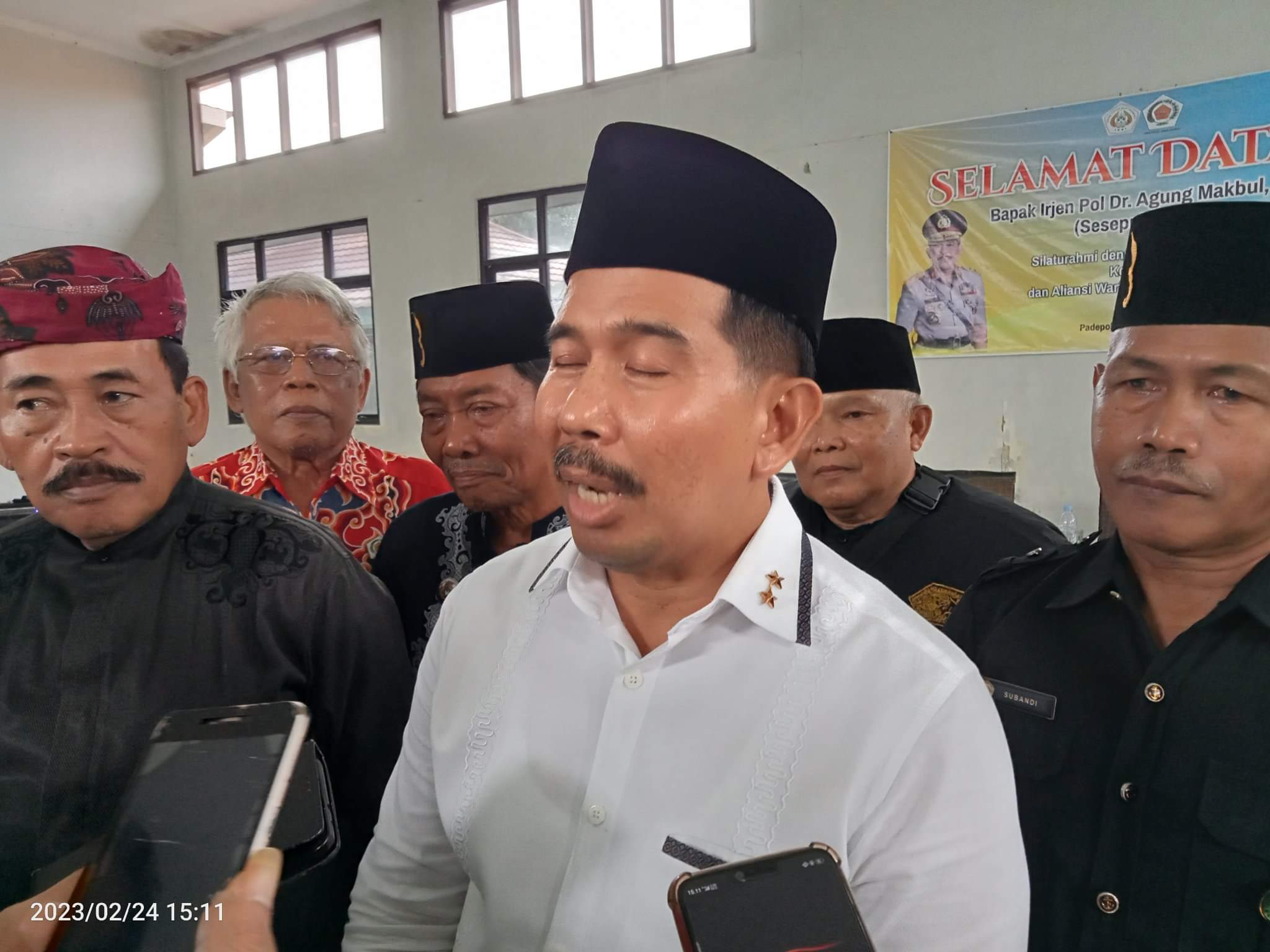 Irjenpol. Agung Makbul. SH.MH Siap Besarkan Kembali Kejayaan Seni Pencak Silat Di Kota Cirebon, Dalam Sambutan Acara Silaturahmi Dengan Para Sesepuh Jawara Kota Cirebon Bersama DPD AWNI Jabar