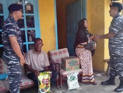 Lanal Bintan Berikan Santunan Korban Kecelakaan Laut Nelayan Asal Kijang