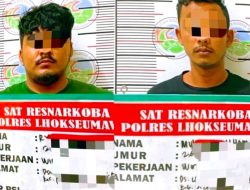 SAT NARKOBA POLRES LHOKSEUMAWE – AMANKAN DUA TERSANGKA SABU DEWANTARA