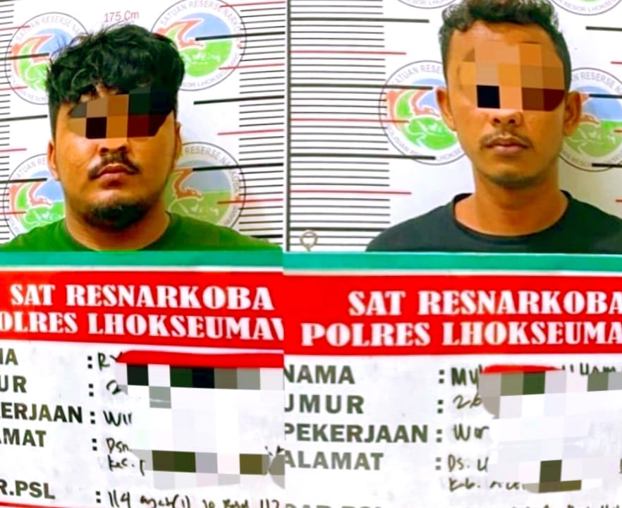 SAT NARKOBA POLRES LHOKSEUMAWE – AMANKAN DUA TERSANGKA SABU DEWANTARA