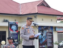 Kapolres Tebo Akbp Fitria Mega.M.Psi.Psi Yang Diwakili Wakapolres Tebo Kompol Deni Mulyadi SE  Pimpin Apel  operasi Keselamatan  2023 Di  laksanakan  Lapangan Ape polres Tebo