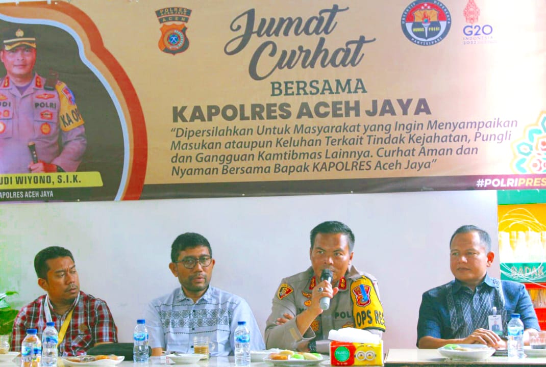 KAPOLRES ACEH JAYA : DENGAR CURHATAN KARYAWAN PERBANKAN TENTANG PENGAMANAN