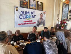 Polda Jambi jum,at Curhat Di Warung Kopi Kawasan Thehok  Jambi Selatan Kota Jambi