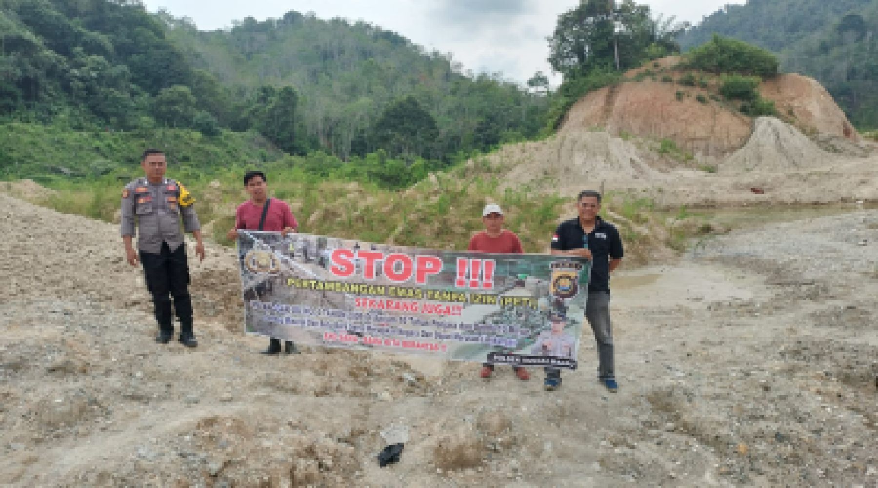 Kapolsek Sungai Manau,Lakukan Sosialisasi dan Himbauan dan Pemasangan