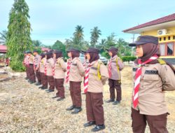 Saka Bhayangkara Polsek Tabir Laksanakan Kegiatan Materi ” Krida Tibmas “