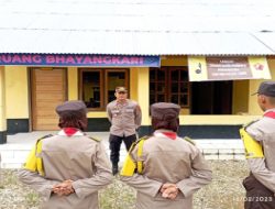 Polsek Tabir,Laksanakan Pembekalan Pematangan Materi Senam Lantas dan Yel Yel Saka Bhayangkara