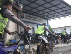 Tindak Lanjut Jum’at Curhat : Polres Sampang Amankan Puluhan Sepeda Motor Balap Liar Di JLS