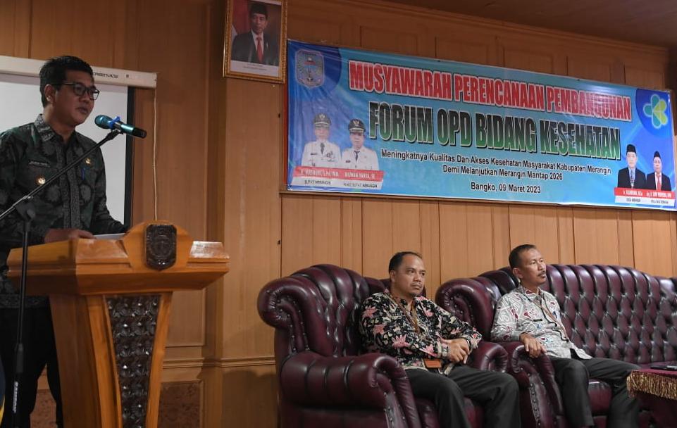 Nilwan Yahya Buka Forum OPD Bidang Kesehatan Tekankan Kurang Gizi Anak Sehingga Menjadi Stunting