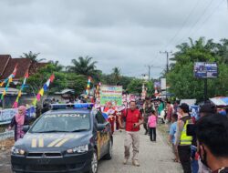 Polsek Tabir Laksnakan Siaga Keamanan pada Pawai Ta’aruf di Kecamatan Margo Tabir