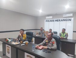 Kapolres bersama Kasat Lantas Polres  Merangin Hadiri Zoom Meeting ” Rakernis Fungsi Lalu Lintas 2023 “