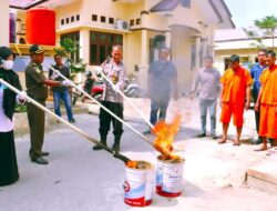 Polres Langsa – Musnahkan Barang Bukti Sabu Dan Ganja