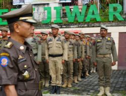 Merangin Peringati HUT ke-73 Satpol PP dan 61 Satlinmas Bertindak Selaku Inspektur Upacara Bupati Merangin H Mashuri