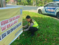 Satlantas,himbauan Tertib lalulintas ciptakan Situasi berlalu lintas yang Terkendali di tengah masyarakat.