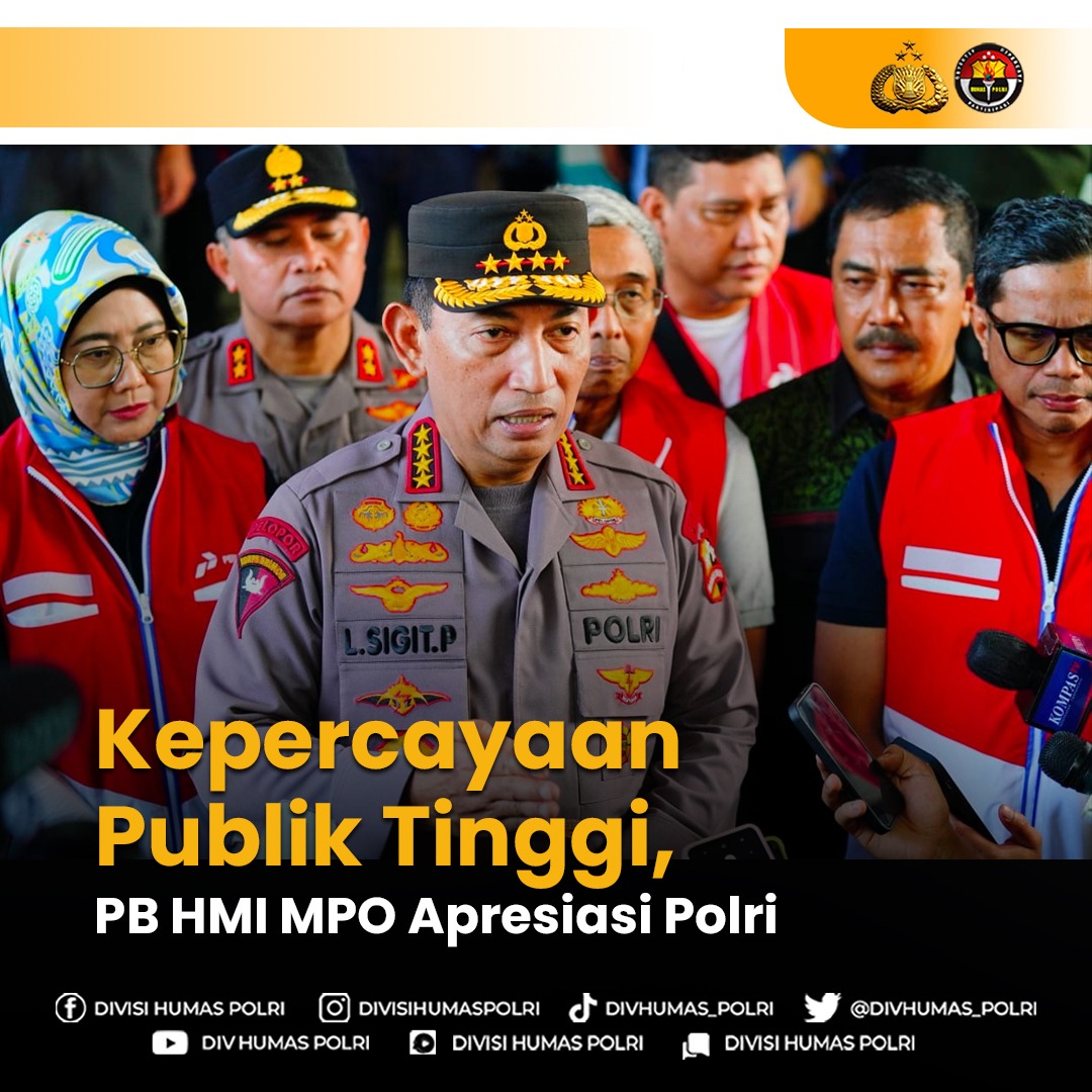 Survei Indikator Politik.Tingkat Kepercayaan Publik Polri Naik 70.8 Persen