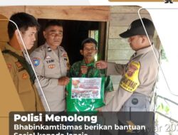 Kapolres Tebo Akbp Fitria Mega M.Psi.Psi Melalui Kapolsek Tebo Ilir Iptu Winarno.SE  Memberikan Bantuan Sosial  Di Desa Muaro Katalo