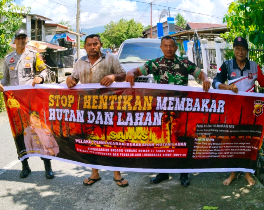 TNI Polri Susoh – Kembali Gencarkan Himbauan Stop Karhutla