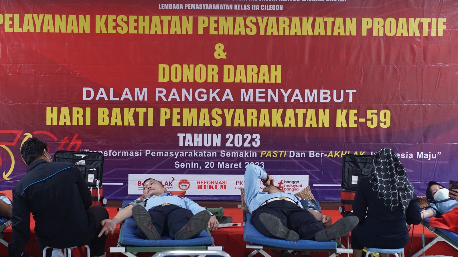 SAMBUT HARI BHAKTI PEMASYARAKATAN KE-59, LAPAS CILEGON GELAR KEGIATAN DONOR DARAH