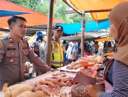 Kapolsek Sungai Manau, Personil di Siapkan siaga di tempat keramaian guna meminimalisir terjadinya gangguan Kamtibmas menjelang Idul Fitri 1444H.