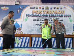 Dirlantas Polda Jateng Cek Kesiapan Pengamanan Mudik Di Pos Terpadu Gate Tol Pejagan Brebes.