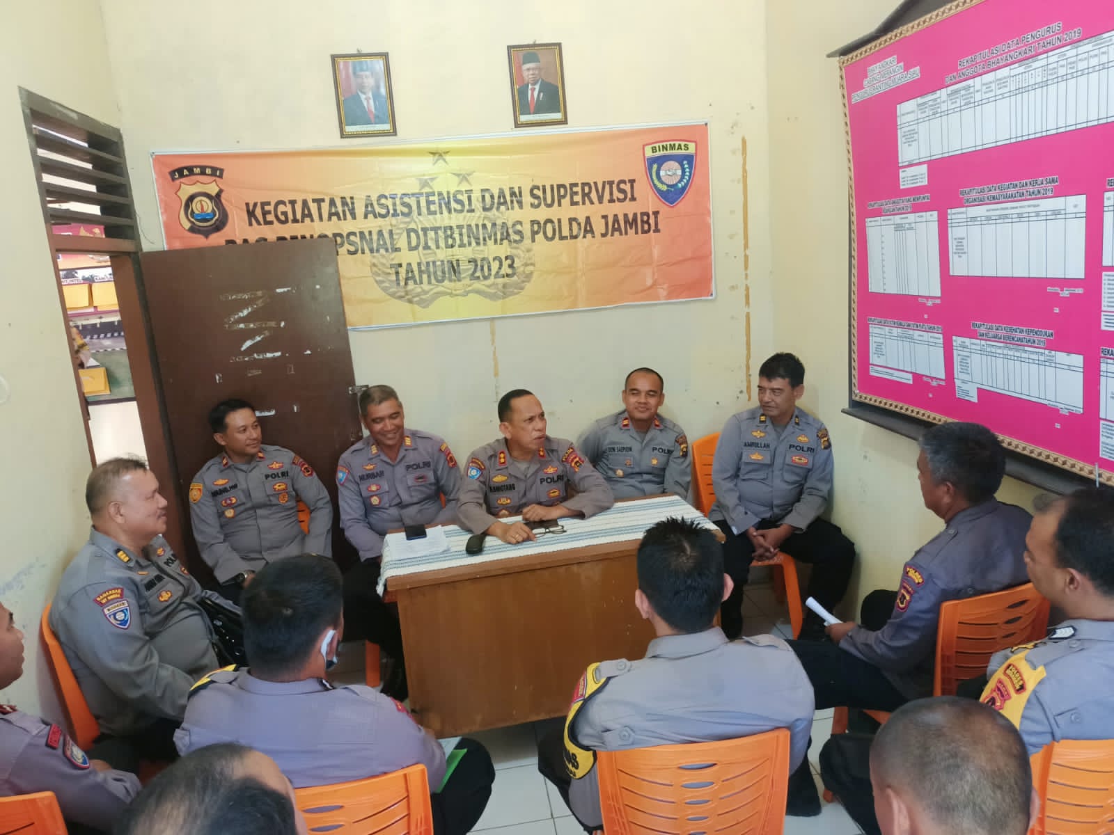 Tim Supervisi dari Direktorat Binmas Polda Jambi Sambangi Polsek Muara Siau