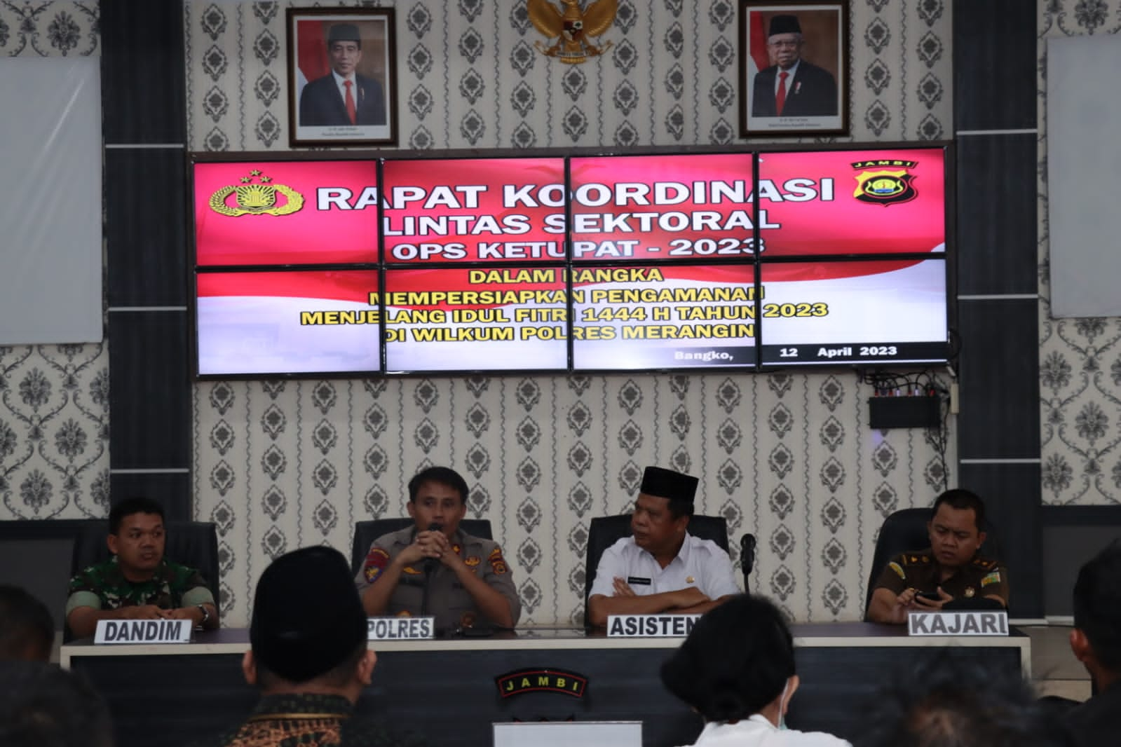 Kapolres Merangin Buka Rapat Koordinasi Lintas Sektoral Ops Ketupat 2023.