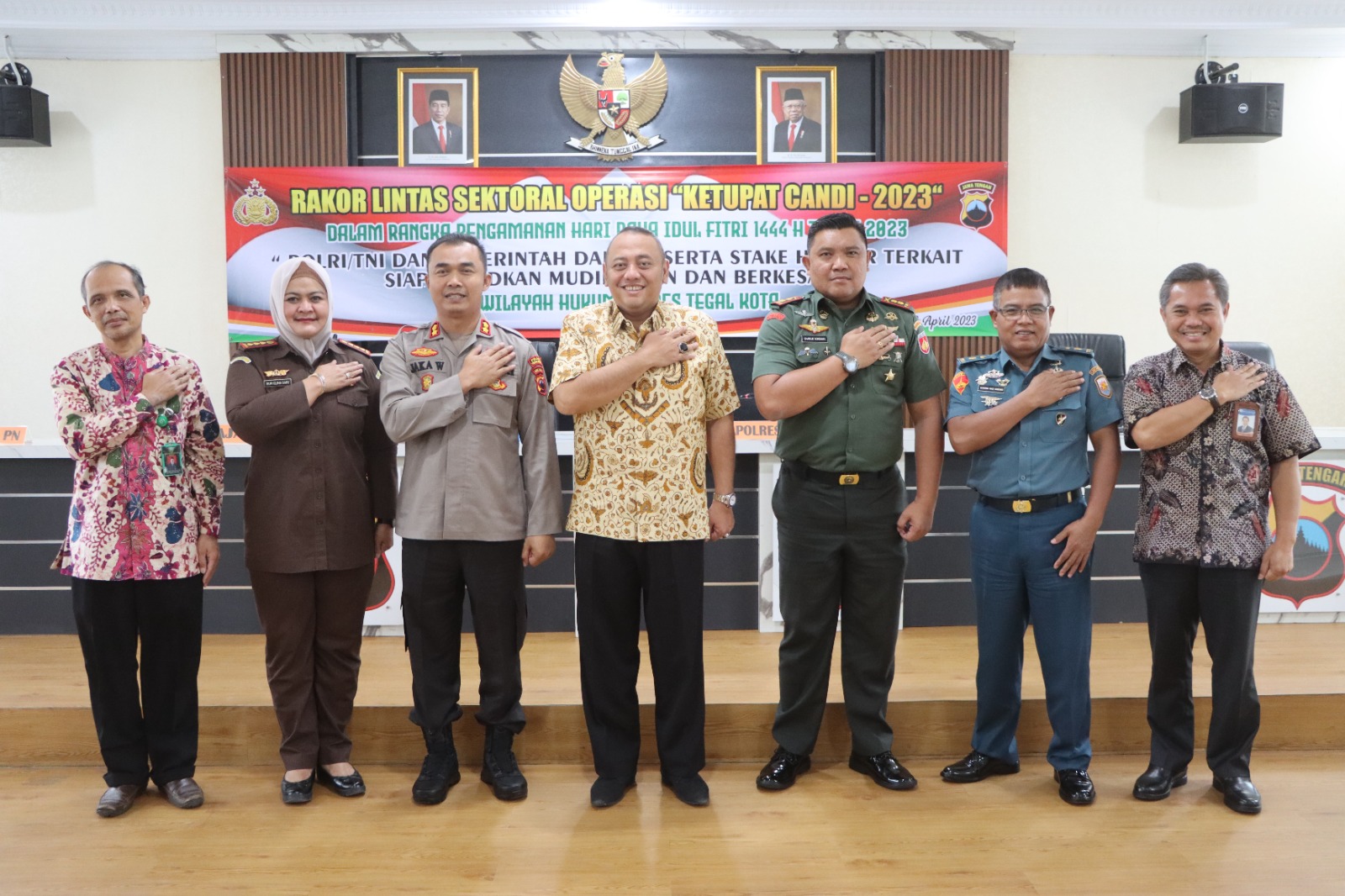 Samakan Persepsi Dalam Pengamanan Idul Fitri 2023, Polres Tegal Kota Gelar Rakor Lintas  Sektoral.