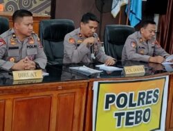 Kapolres Tebo Akbp Fitria Mega.M.Psi.Psi Yang Diwakili Oleh Wakapolres Tebo Kompol Deni Mulyadi SE  Membuka Lat Pra Ops Ketupat 2023 Polres Tebo