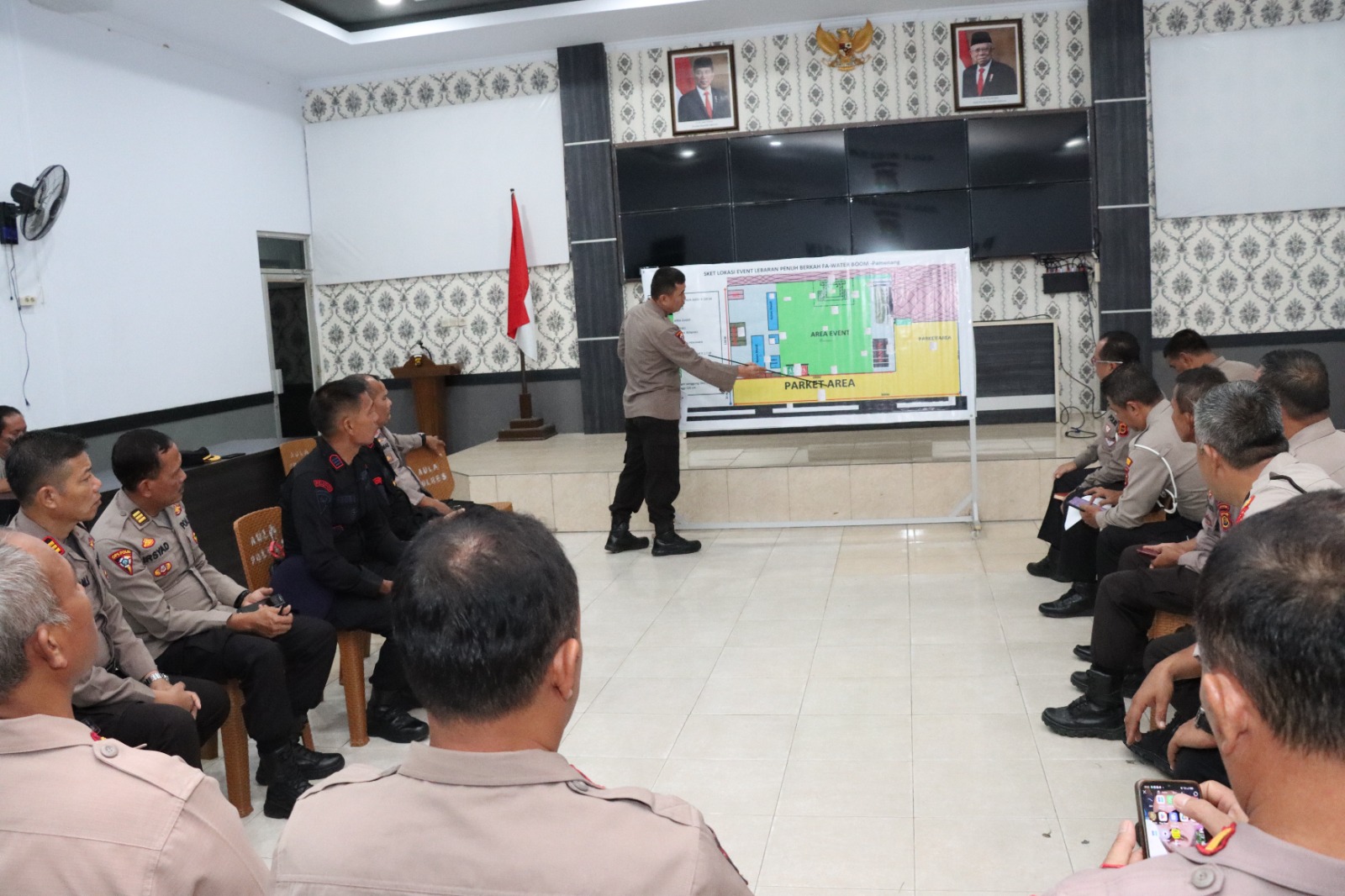 Kompol. Agus Saleh. SH Pimpin Rapat Koordinasi Persiapan Event Lebaran Penuh Berkah