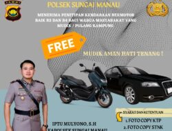 Polsek Sungai Manau,Layani Pemudik Lebaran dengan Rest Area dengan Fasilitas Free
