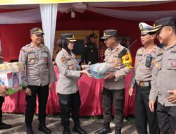 Kapolres Tebo Akbp Fitria  Mega M..Psi.psi Besera  Forkopinda Kab Tebo Mengunjungi Pasar Muara Tebo