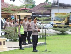 Polres Merangin Laksanakan Apel Satgas Ops Ketupat I 1444H Pengamanan Lokasi Wisata.